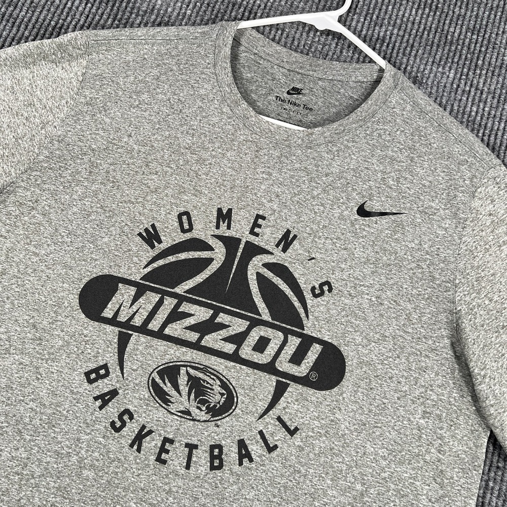 Missouri Tigers Mizzou Shirt Mens XL Extra Large Gray Womens Basketball SEC Nike